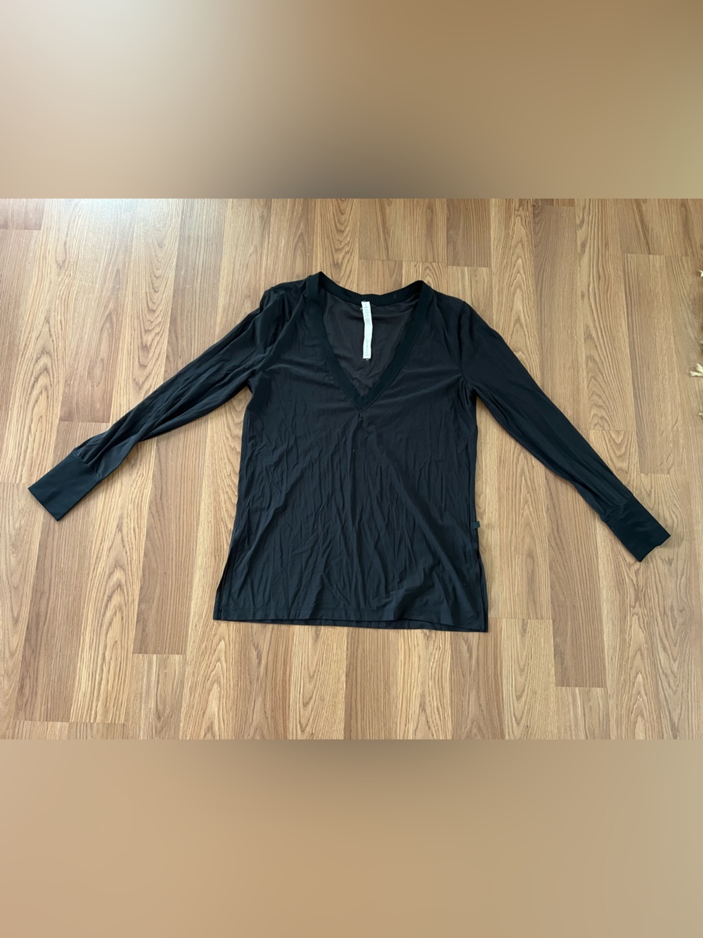 lululemon athletica Black Long-Sleeve V-Neck Top